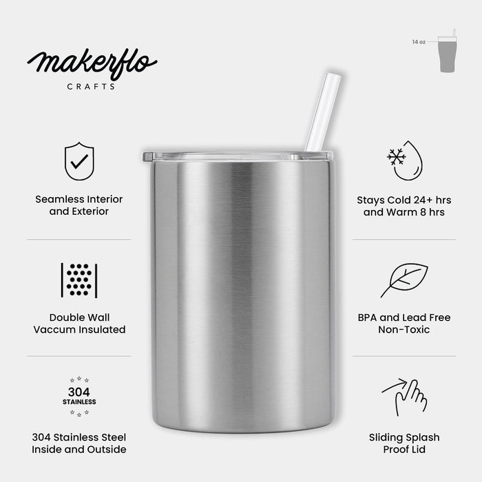14oz Thick Tumbler (Stainless Steel)