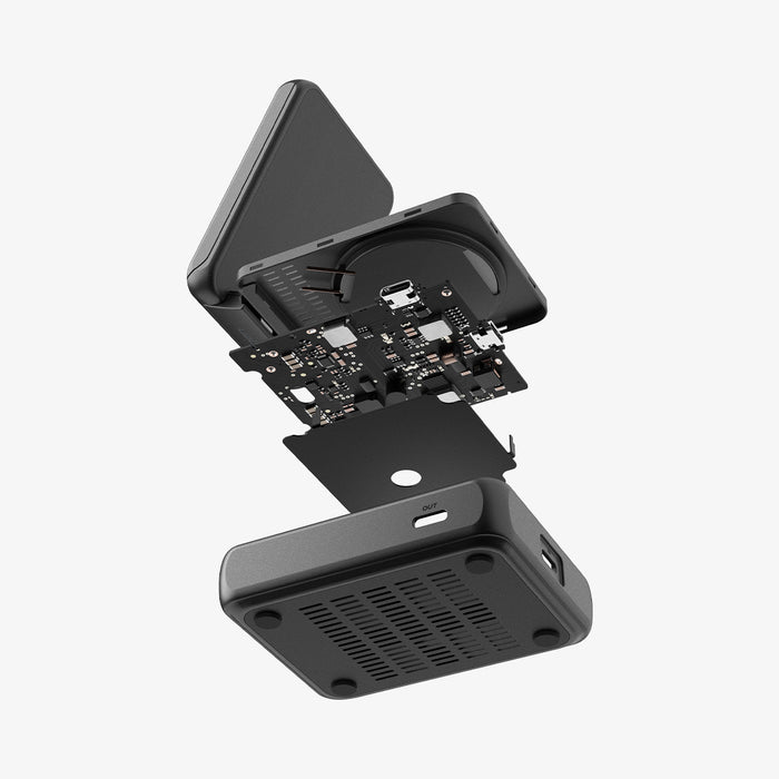 ACH10399 - 2-in-1 Magnetic Wireless Charger | EF302MOQ (Mag Fit) in Black showing inside