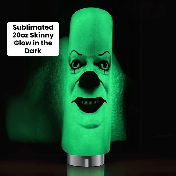20oz Skinny Glow In The Dark, Green - Ninja Transfers