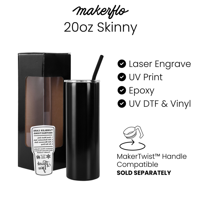 20oz Skinny Tumbler (Powder Coated)