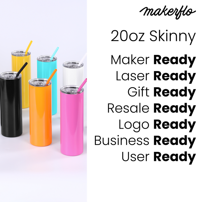 20oz Skinny Tumbler (Powder Coated)