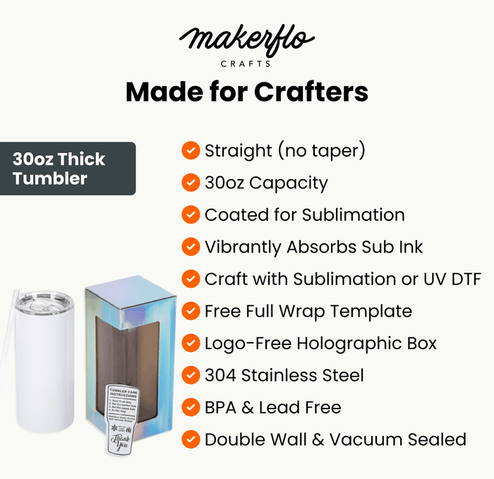 30oz Thick Tumbler - Ninja Transfers