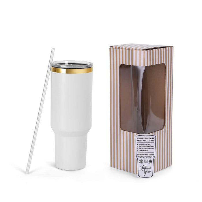 40oz Gold Plated Tumbler - Ninja Transfers