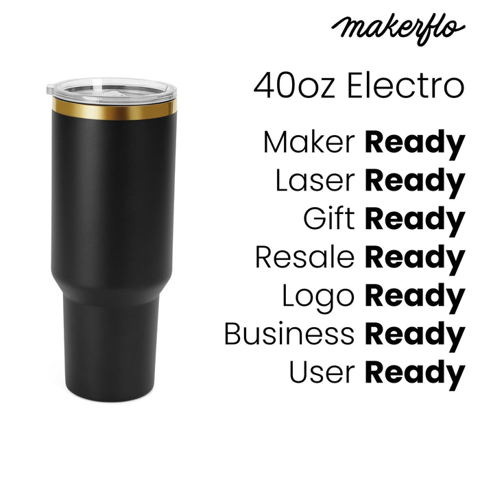 40oz Rainbow Plated Tumbler