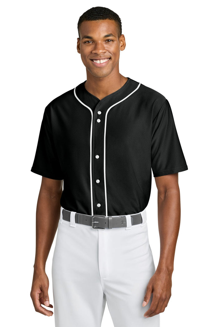 A4 A4N4184 Short Sleeve Full-Button Baseball Top N4184