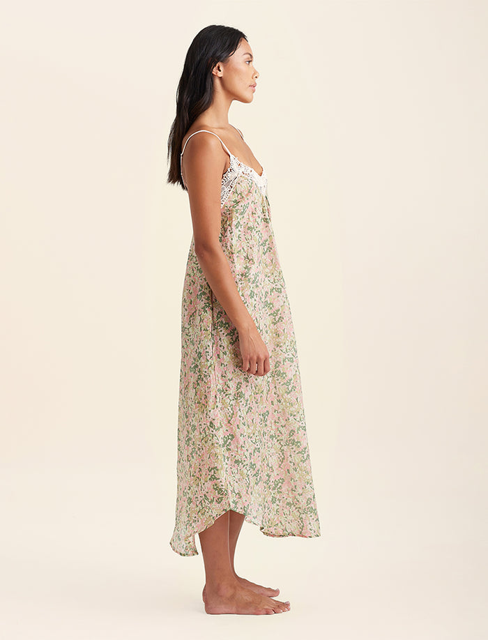 Adeline Lace Front Maxi Nightgown