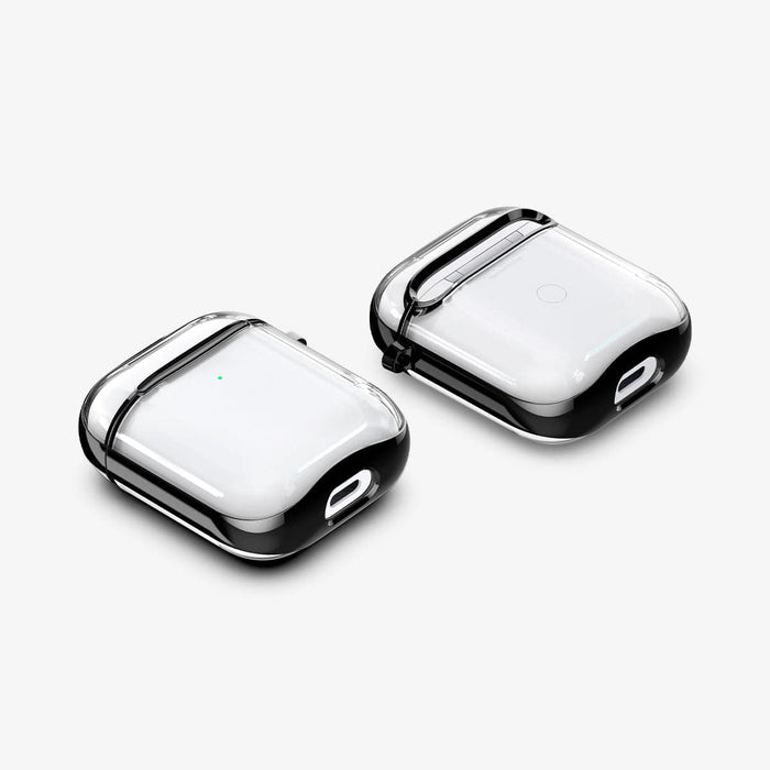 ASD01300 - Apple AirPods 1 / 2 Case Ultra Hybrid in black showing the front, back and sides