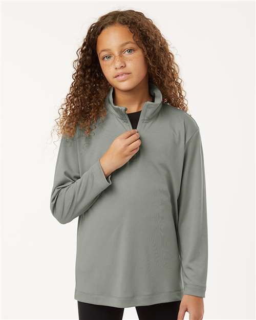 AllPro 41870Y Pro - Lock Youth Performance Quarter - Zip Pullover - Ninja Transfers