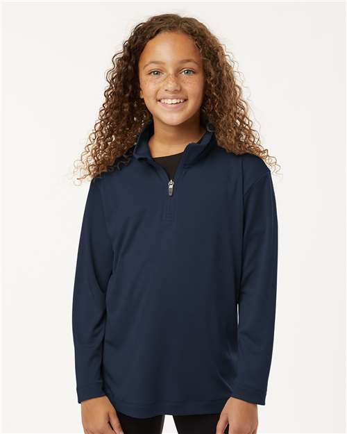 AllPro 41870Y Pro - Lock Youth Performance Quarter - Zip Pullover - Ninja Transfers