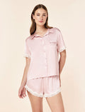 Annabelle Satin Lace Boxer PJ Set