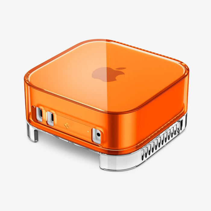 ACS09212 - Apple Mac Mini Stand Classic C1 in Tangerine showing the front and partial top