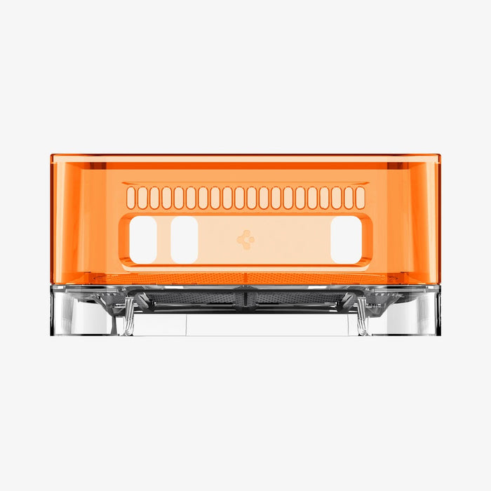 ACS09212 - Apple Mac Mini Stand Classic C1 in Tangerine showing the front of stand