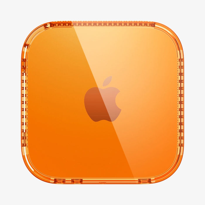 ACS09212 - Apple Mac Mini Stand Classic C1 in Tangerine showing the front and top