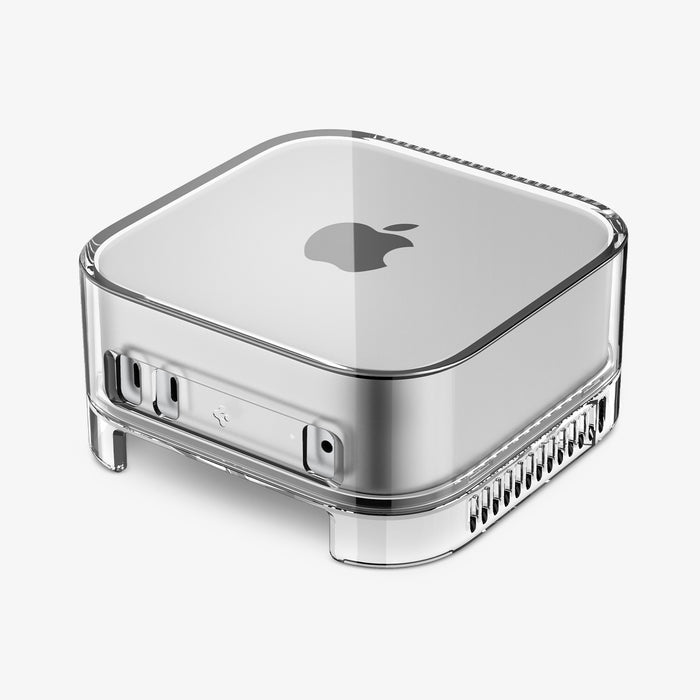 ACS09210 - Apple Mac Mini Stand | Ultra Hybrid in Crystal Clear showing the front and partial top