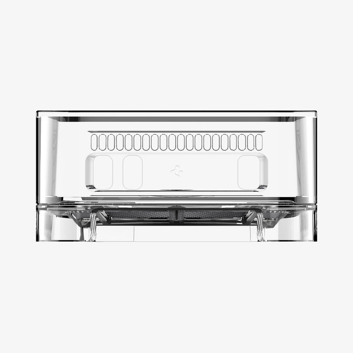 ACS09210 - Apple Mac Mini Stand | Ultra Hybrid in Crystal Clear showing the front of stand