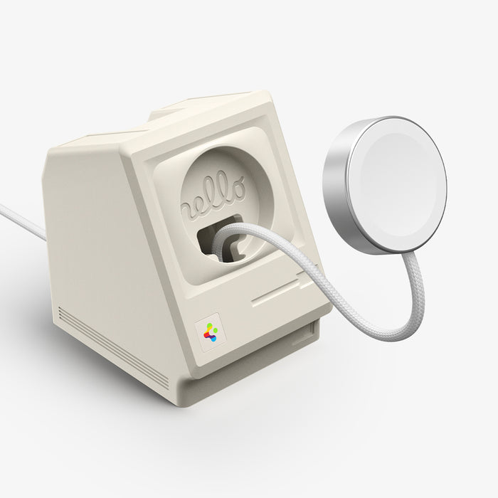 AMP11668 - Apple Watch Classic LS Charger Stand classic Macintosh inspired charger stand with charging cable