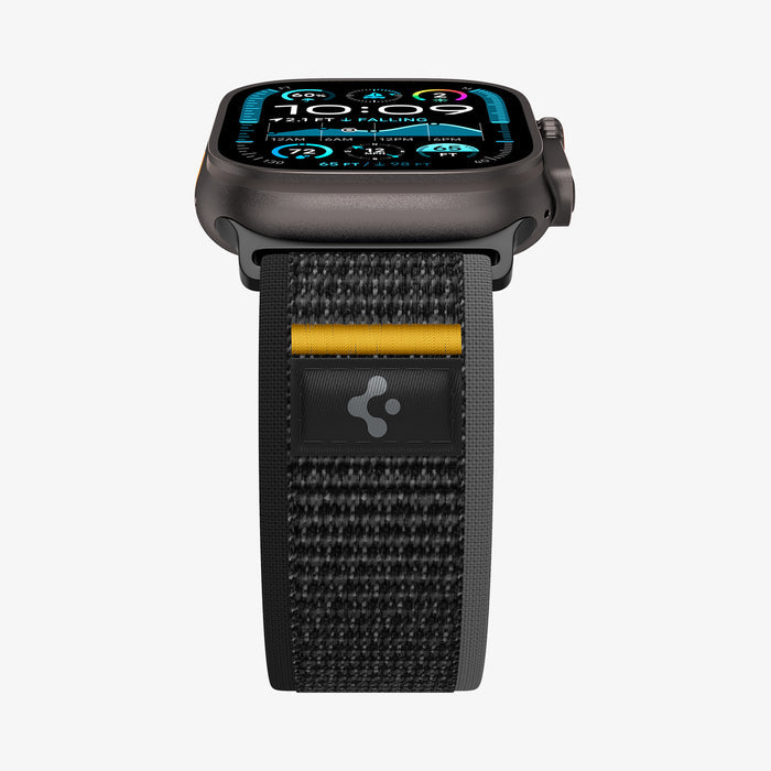 AMP09033 - Apple Watch 10 (46mm) Athlex Air in Active Black showing the partial front and partial side