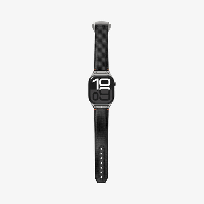 AMP09304 - Apple Watch Ultra (49mm) Classic Fit in Black showing the front with straps laid out flat