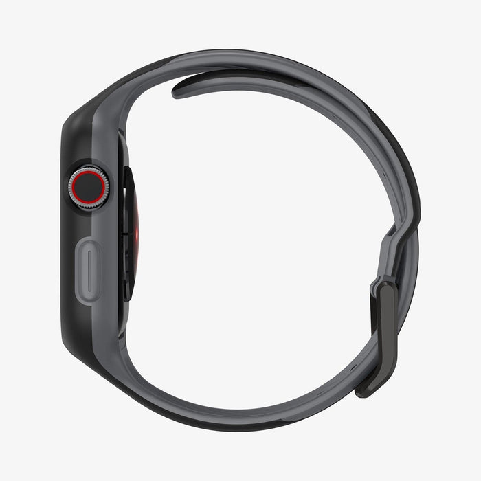 AMP02007 - Apple Watch Series (44mm) Case Liquid Air Pro in black showing the side