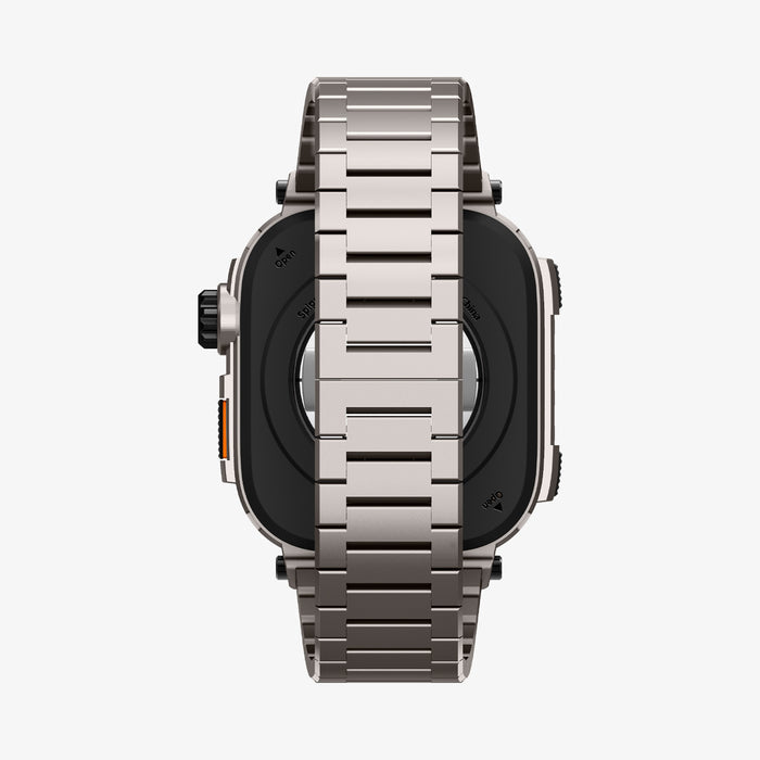ACS07660 - Apple Watch (45mm) Case Metal Armor Pro in Gunmetal showing the back