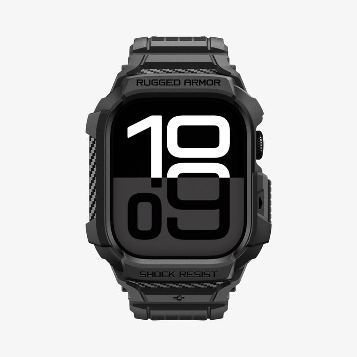 ACS10503 - Apple Watch 10/11 (46mm) Rugged Armor Pro 2 in Matte Black showing the front