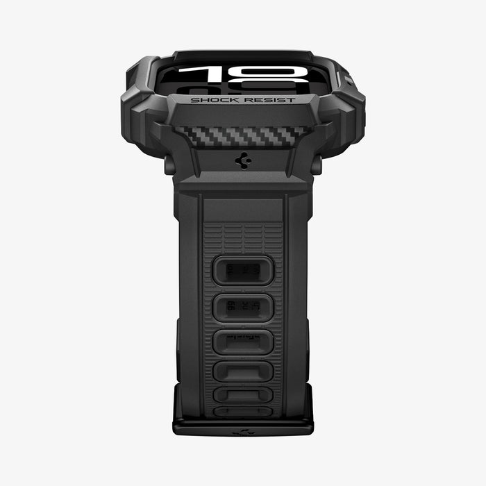 ACS10503 - Apple Watch 10/11 (46mm) Rugged Armor Pro 2 in Matte Black showing the front and bottom