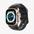 AMP07105 - Apple Watch (49mm) Rugged Ultra Band in Matte Black showing the front and partial inside of band