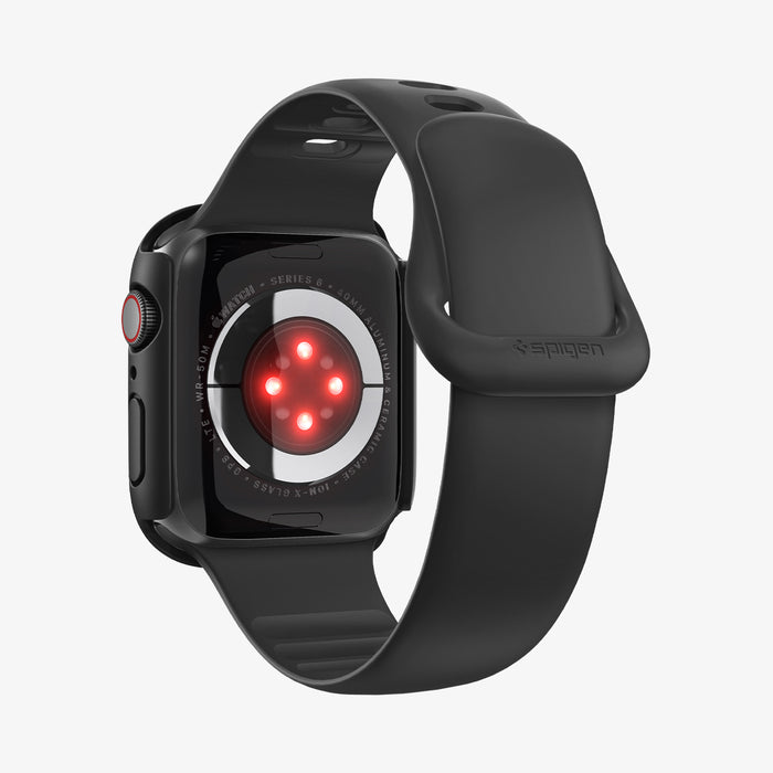 ACS11593 - Apple Watch Series Thin Fit 360 Apple Watch (40mm) in Black showing side and back