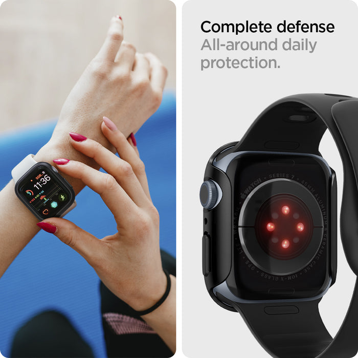 ACS04174 - Apple Watch Series (45mm) Case Thin Fit in black all around daily protection. complete defense.