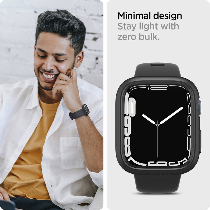 ACS04174 - Apple Watch Series (45mm) Case Thin Fit in black stay light with zero bulk. Minimal design.