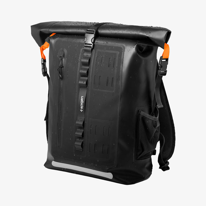 AMP07875 - AquaShield Waterproof Backpack A650 in Black showing the front and partial side