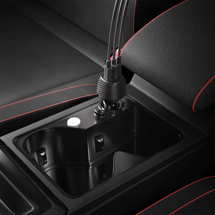 ACP09543 - ArcStation™ Essential 113W USB C Fast Car Charger | EV1133 showing the car charger plugged into a vehicle's center console