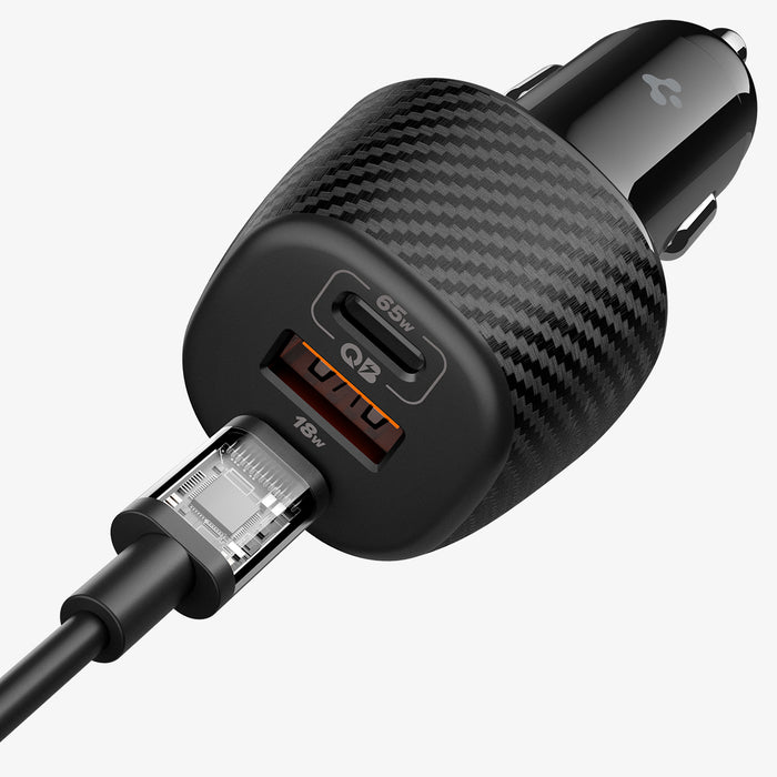 ACP09543 - ArcStation™ Essential 113W USB C Fast Car Charger | EV1133 showing a cutaway view of the USB-C cable's internal wiring and connector