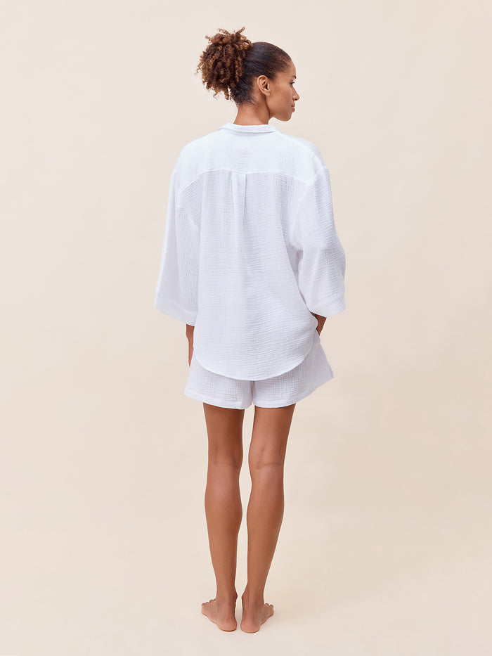 Ashley Textured Cotton Boxer PJ Set