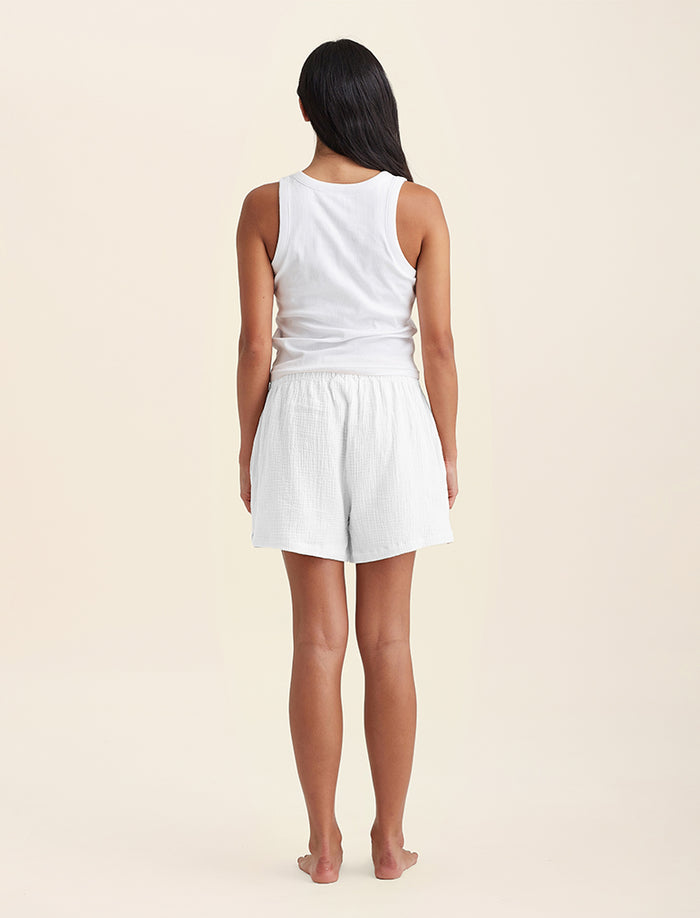 Ashley Textured Cotton Oversized Boxer Short