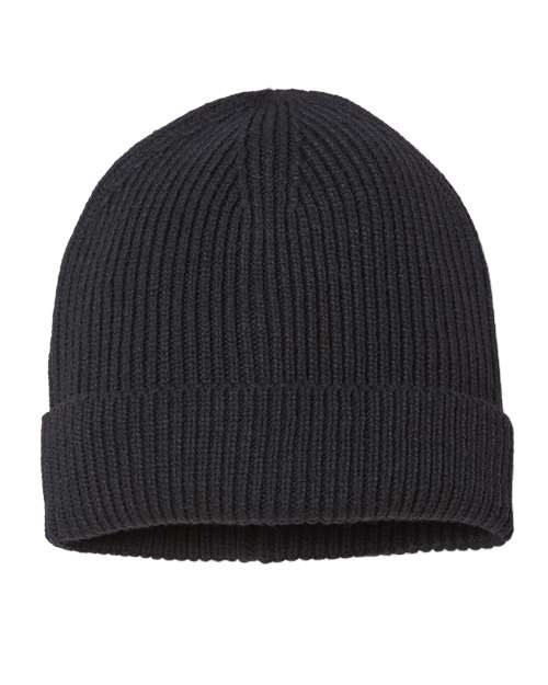 Atlantis Headwear ANDY Sustainable Fine Rib Cuffed Beanie - Ninja Transfers