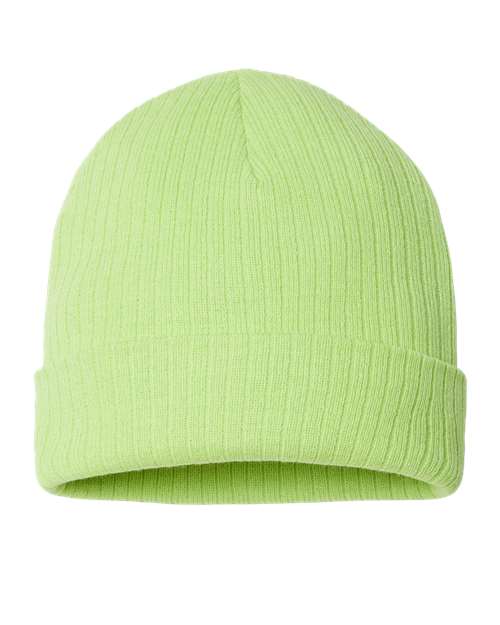 Atlantis Headwear RIO Sustainable Rib Cuffed Beanie - Ninja Transfers