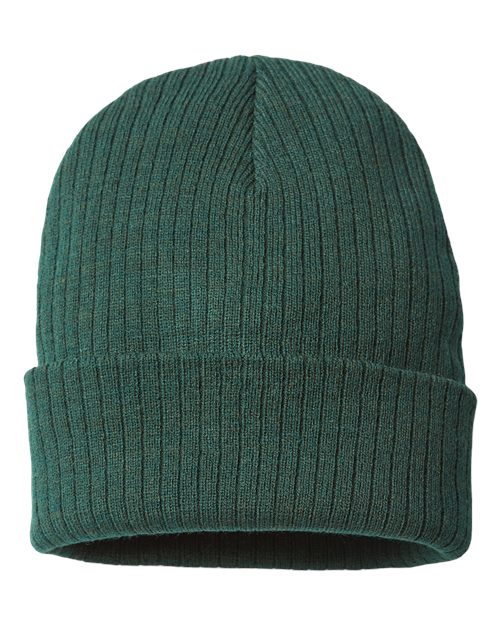 Atlantis Headwear RIO Sustainable Rib Cuffed Beanie - Ninja Transfers