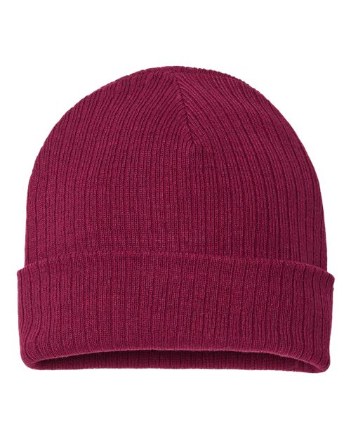 Atlantis Headwear RIO Sustainable Rib Cuffed Beanie - Ninja Transfers