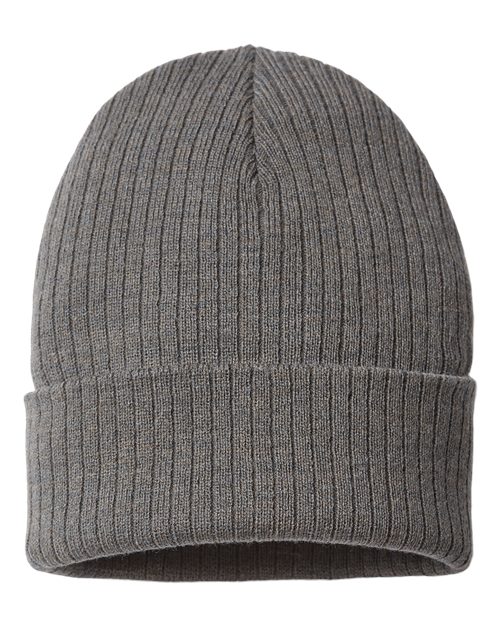 Atlantis Headwear RIO Sustainable Rib Cuffed Beanie - Ninja Transfers