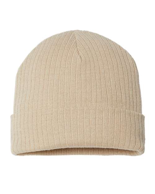 Atlantis Headwear RIO Sustainable Rib Cuffed Beanie - Ninja Transfers