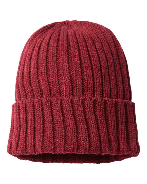 Atlantis Headwear SHORE Sustainable Cable Knit Cuffed Beanie - Ninja Transfers