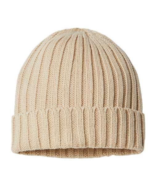 Atlantis Headwear SHORE Sustainable Cable Knit Cuffed Beanie - Ninja Transfers
