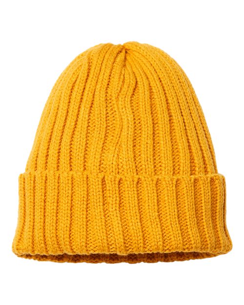 Atlantis Headwear SHORE Sustainable Cable Knit Cuffed Beanie - Ninja Transfers