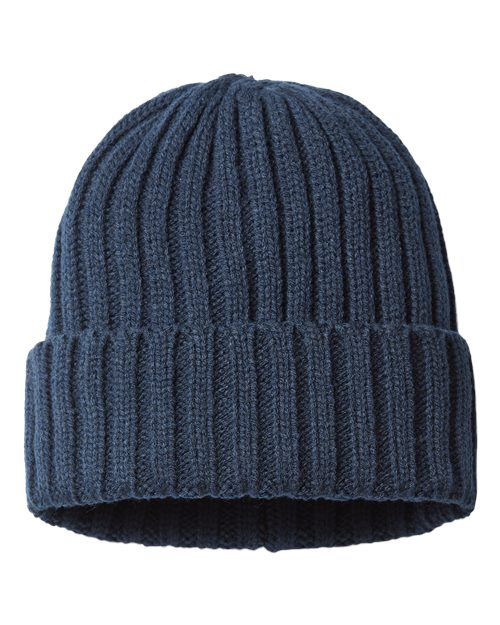Atlantis Headwear SHORE Sustainable Cable Knit Cuffed Beanie - Ninja Transfers