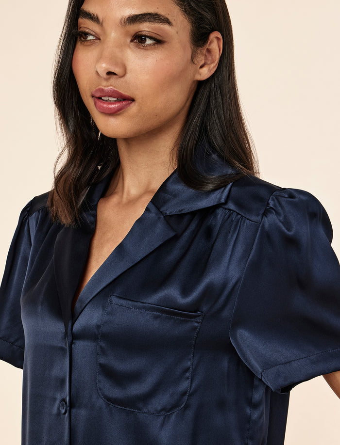 Audrey Mulberry Silk Crop PJ Set