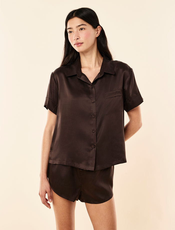 Audrey Washable Silk Boxer PJ Set