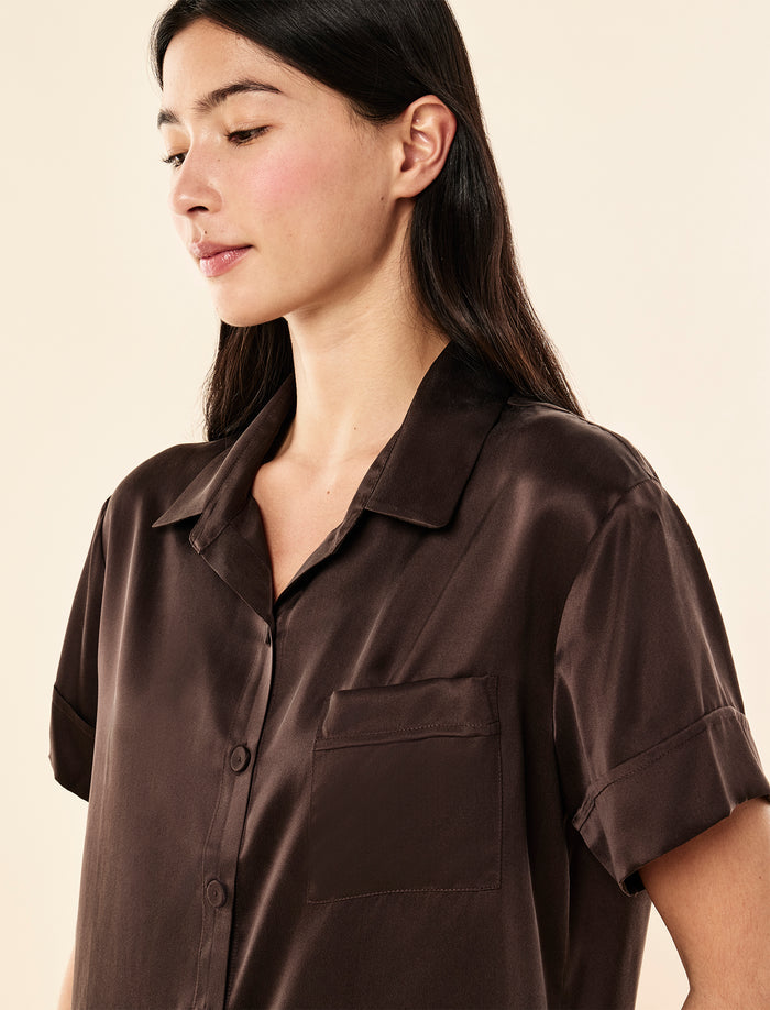 Audrey Washable Silk Boxer PJ Set