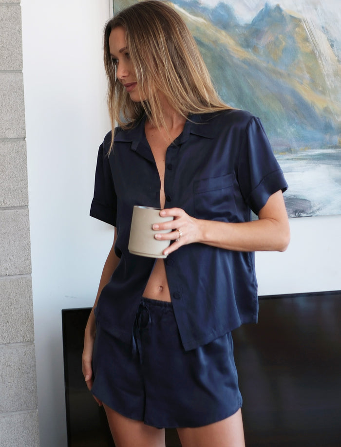 Audrey Washable Silk Boxer PJ Set