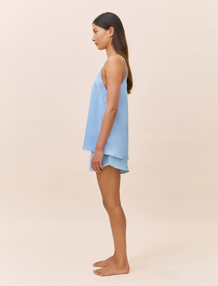 Audrey Washable Silk Cami Boxer PJ Set